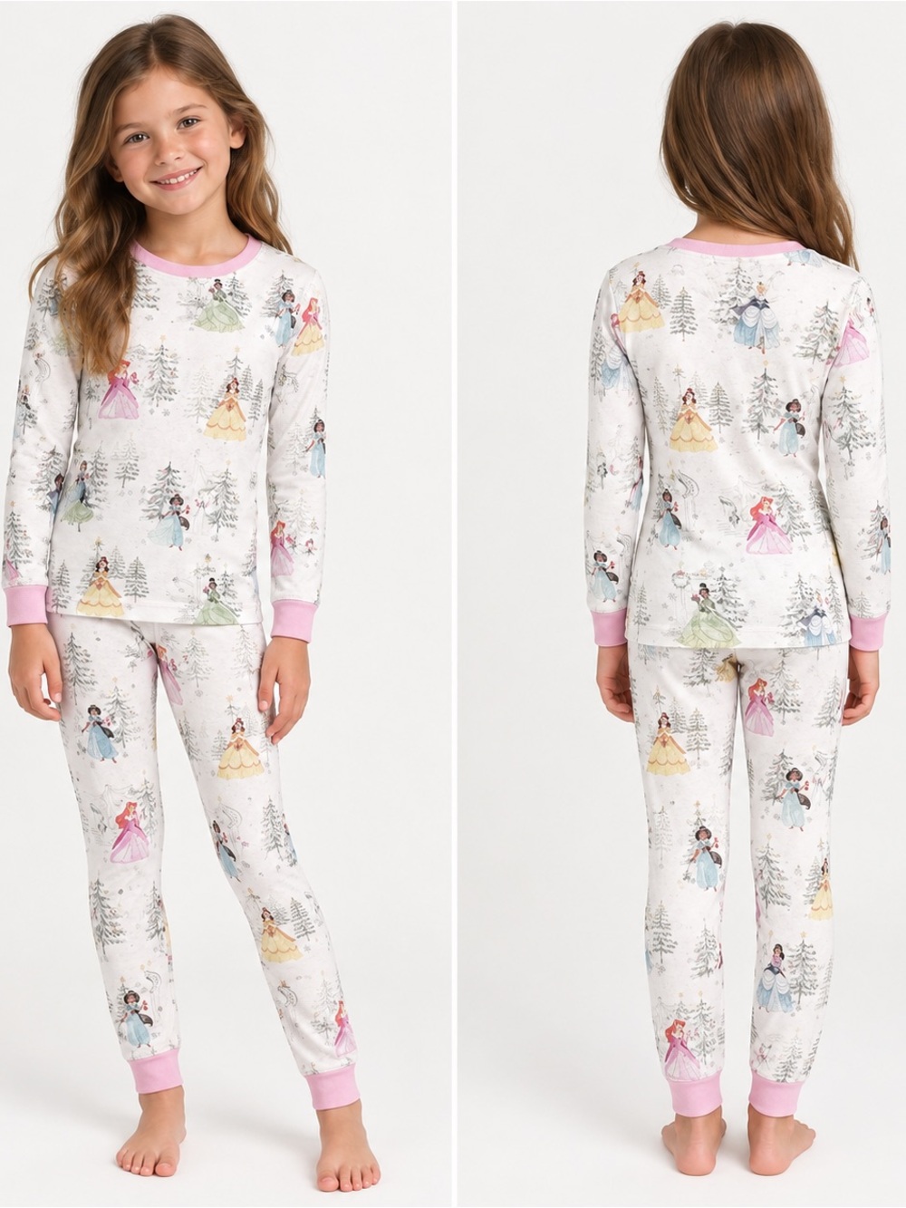 Pottery Barn Kids Princess Pajama Set 100% Organic Cotton Size 8